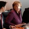 Angela Merkel durante l'odierna riunione di gabinetto presso la Cancelleria tedesca (Reuters) 