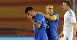 Disastro azzurro. Italia battuta 3-2 dalla Slovacchia. Nella foto Fabio Quagliarella e Fabio Cannavaro (InfoPhoto) 