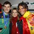 Il portiere e capitano della nazionale spagnola campione del mondo Iker Casillas con la principessa Letizia di Spagna e il numero uno del tennis mondiale Rafael Nadal 