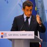Nella foto il presidente francese Nicholas Sarkozy durante un intervento al G20 di Seul (Afp) 
