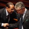 Silvio Berlusconi con Umberto Bossi (Ansa) 