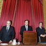 Fabrizio Saccomanni, Mario Draghi e Vittorio Grilli 