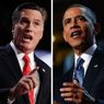 Nella foto lo sfidante repubblicano nella corsa alla presidenza degli Stati Uniti, Mitt Romney, e il presidente Barack Obama 