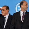 Silvio Berlusconi e Angelino Alfano (Epa) 