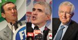 Gianfranco Fini (Fli), Pierferdinando Casini (Udc) and Mario Monti (Civic List for Monti) 