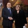 Silvio Berlusconi ospite alla trasmissione Leader condotta da Lucia Annunziata. (LaPresse) 