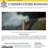 La home page del sito de "L'Osservatore Romano" con l'annuncio della fumata bianca per l'elezione del nuovo Pontefice 