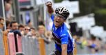 Il colombiano Julian Arredondo  taglia vittoriosamente il tragiardo della 18a tappa del Giro d'Italia (AFP Photo) (AFP)