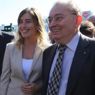 Il Ministro per le Riforme Maria Elena Boschi e il Presidente di Confindustria Giorgio Squinzi all'inaugurazione del Cersaie, Bologna (ANSA)