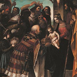Jacopo Ligozzi. Adorazione dei Magi, 1597. Olio su tela. Firenze, Galleria Palatina