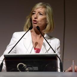 Il ministro per l'Istruzione, l'Università e la Ricerca, Stefania Giannini, durante il suo intervento agli Stati Generali della Cultura organizzati dal Sole 24 Ore a Roma (Imagoeconomica)