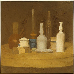 Giorgio Morandi (Bologna, 1890 – 1964). Natura morta 1923 – 1924. Olio su tela. Collezioni civiche - Dono Alberto Della Ragione