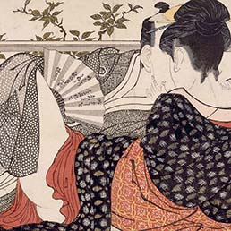 Kitagawa Utamaro (1754?-1806) «Amanti nella stanza di sopra», 1788