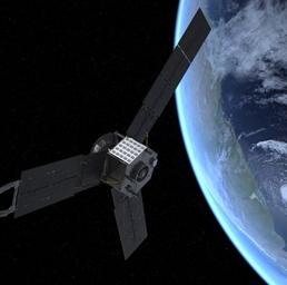 Il satellite Juno di Nasa si avvicina alla terra per riceverne una spinta grazie alla gravitazione che gli permetterà di arrivare fino a Giove. Illustrazione Nasa