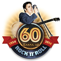 Il logo delle celebrazioni sui 60 anni di rock and roll