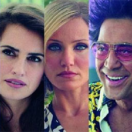 I protagonisti del film The Counselor - Il procuratore: da sinistra Michael Fassbender, Penlope Cruz, Cameron Diaz, Javier Bardem e Brad Pitt