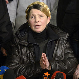 Yulia Tymoshenko dopo la sua liberazione (Reuters)