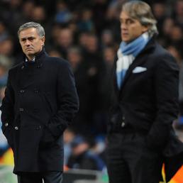 Mourinho e Mancini (Ansa)