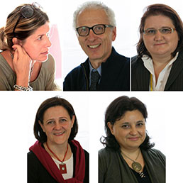 Da sinistra in alto Alessandra Bencini, Maurizio Romani e Laura Bignami. Da sinistra in basso: Maria Mussini e Monica Casaletto (Ansa)