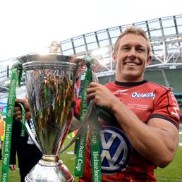 Jonny Wilkinson , fuoriclasse inglese del Tolone, festeggia con la Heineken Cup 2013 (Afp)