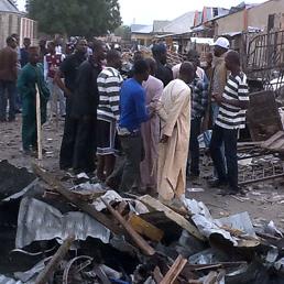 Foto di archivio di un attentato in Nigeria del marzo 2014