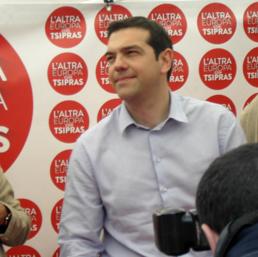 Alexis Tsipras, candidato dalla coalizione elettorale L'Altra Europa (Lista Tsipras) per la presidenza della commissione europea nelle prossime elezioni europee. (Foto di Vittorio Da Rold)