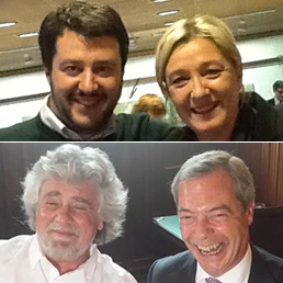 Le brave persone che in Italia vogliono la "Italexit" Salvini-le-pen-grillo-farage--258x258