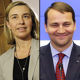 Federica Mogherini e Radoslaw Sikorski