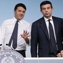 Matteo Renzi e Maurizio Lupi (Ansa)