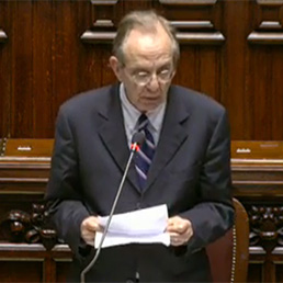 Pier Carlo Padoan in aula alla Camera dei deputati