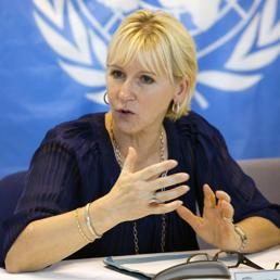 Il ministro degli Esteri svedese Margot Wallstrm (AFP Photo)
