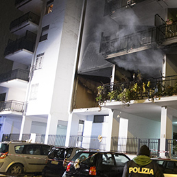Il palazzo in via Giuseppe Galati a Roma dove si è verificata l'esplosione (Ansa)