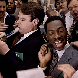 Dan Aykroyd ed Eddie Murphy nel film «Una poltrona per due»