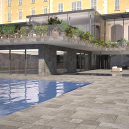 Ultime battute. Con la riapertura del Grand Hotel Billia (il progetto nel rendering in alto), sarà completato il Resort&Casinò e debutterà il centro benessere di 1.700 metri quadrati