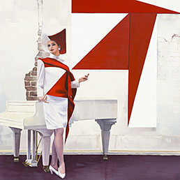 Paulina Olowska, «Constructivish driedulk», ad Art Basel dal 19 al 22 giugno da Metro Pictures di New York. L'artista polacca, classe 1976, nel 2013 ha avuto la sua prima personale in Svizzera alla Kunsthalle Basel