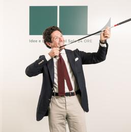 Matteo Marzotto al Circolo Golf Torino presso lo stand del Gruppo 24 Ore, durante il 71° Open d'Italia presented by Damiani