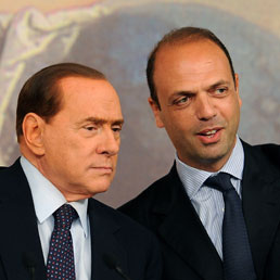 Silvio Berlusconi e Angelino Alfano (Ansa)