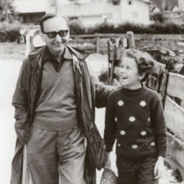 Il maestro Eugenio Garin con la figlia Anna Rossi