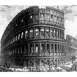 Giovan Battista Piranesi-il Rembrandt delle rovine. Nella foto una delle "Vedute di Roma" di Piranesi dedicata al colosseo