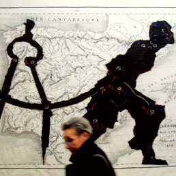 Un'opera dell'artista sudafricano William Kentridge