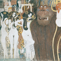 Particolare dal fregio di Beethoven realizzato da Gustav Klimt tra il 1901 e 1902