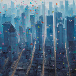 Fang Lijun - 2006-2012 - olio su tela, cm 400 × 1050