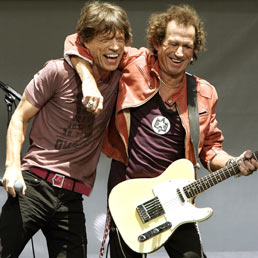 Un Immagine presa a New York il 10 maggio 2005, mostra Rolling Stones, Mick Jagger e Keith Richards. (Afp)