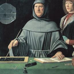 Jacopo de' Barbari, «Ritratto di Luca Pacioli», l'umanista cui si deve la nascita della partita doppia