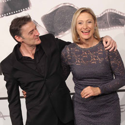 Photocall del film "Mental". nella foto: P.J.Hogan (regista) e Caroline Goodall (LaPresse)