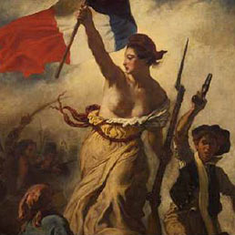 Nella foto "Le 28 Juillet. La Libert guidant le peuple" (28 juillet 1830), di Eugne Delacroix (1798-1863)