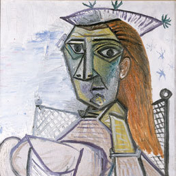 Pablo Picasso (1881–1973) - Woman Sitting in an Armchair (Femme assise dans un fauteuil ), 1941Oil on canvas - 73 x 60 cm - Henie Onstad Kunstsenter, Hvikodden, Norway -  Henie Onstad Art Centre, Norvge/Photo ystein Thorvaldsen -  Succession Picasso 2013