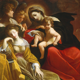 Ludovico Carracci (Bologna 1555-1619) Il sogno di santa Caterina d'Alessandria 1600-1601olio su tela - Washington, National Gallery of Art (collezione Kress)