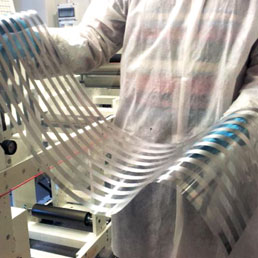 Prototipo di film plastico Omet per applicazioni fotovoltaiche