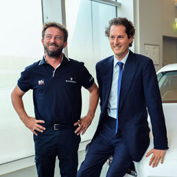 Giovanni Soldini (sinistra) e John Elkann